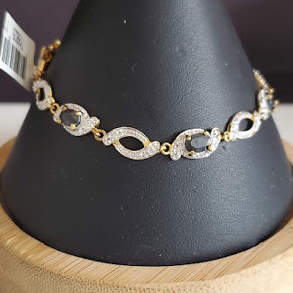 Kohl's Semi-Precious Stone Bracelet Gold Plated over Sterling Silver NWT‎ - Picture 1 of 7